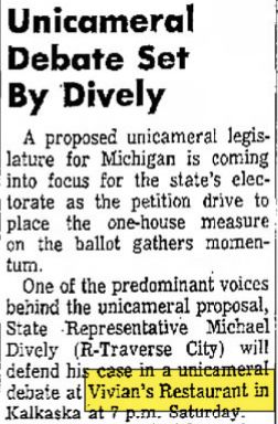 Vivians Restaurant - Feb 1972 Article (newer photo)